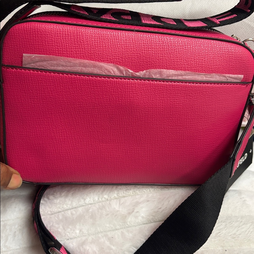 Karl Lagerfeld Vibrant Pink Crossbody Bag - Picture 3 of 3